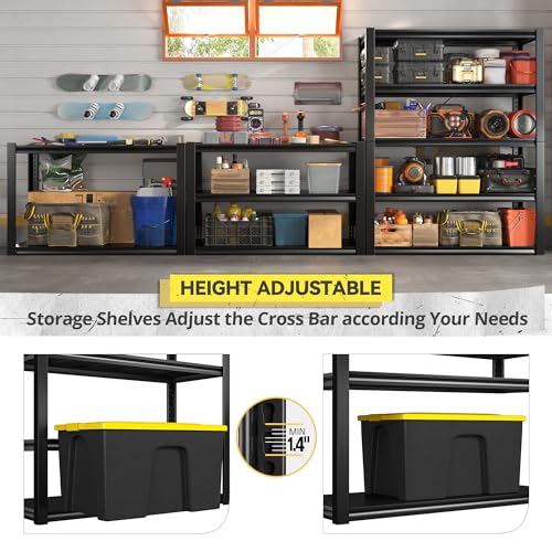 48" W x 24" D x 72" H Metal Garage Shelving R2656