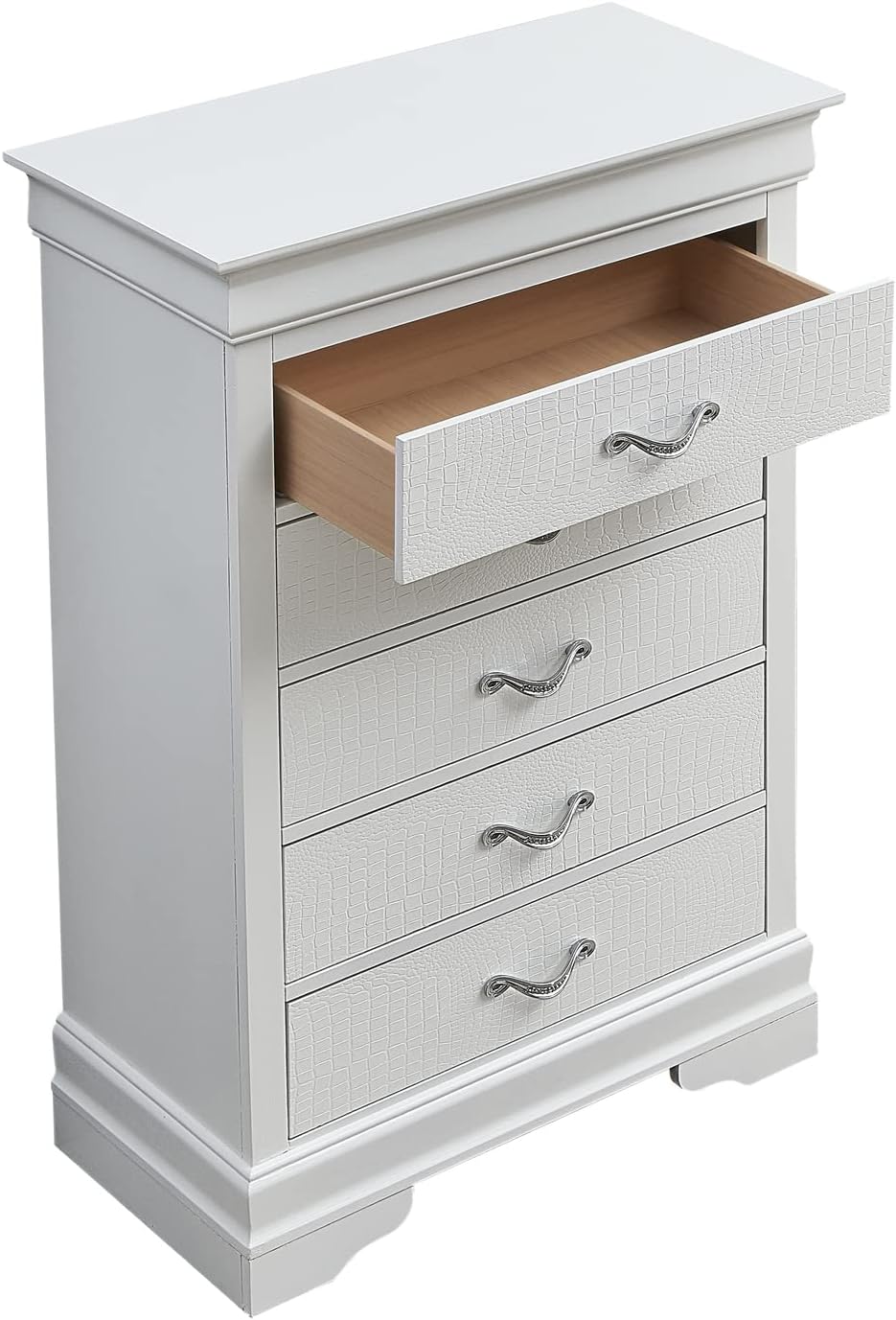 5 Drawer Chest in Pearl White S253179