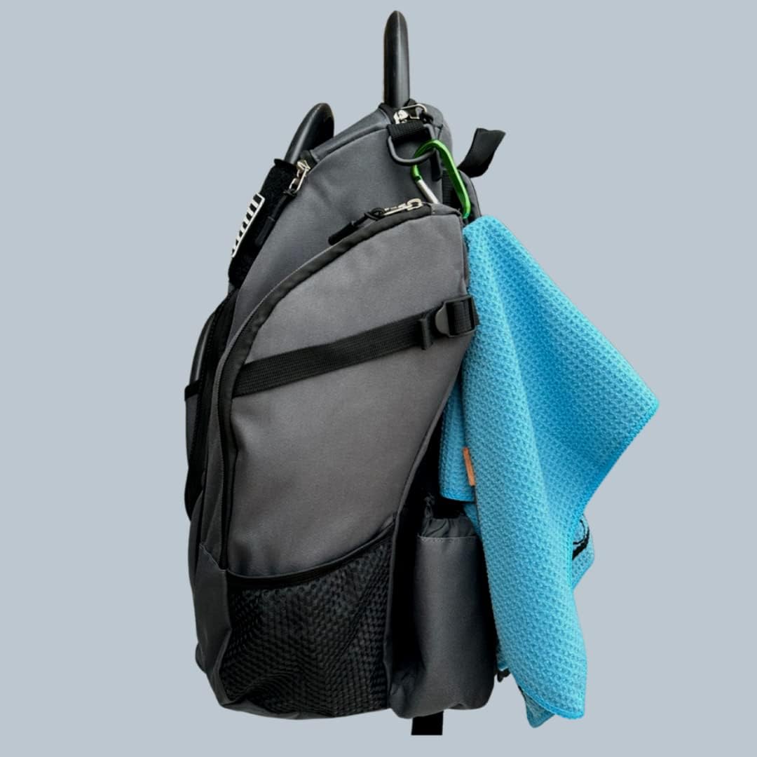 Grey & Black Disc Golf Bag with 26+ Disc Capacity N159