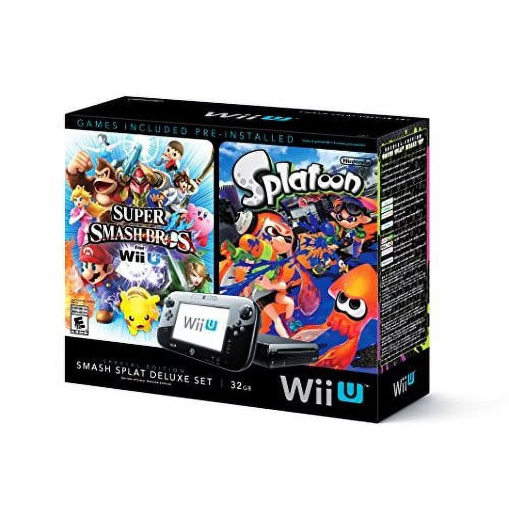Used Wii U Super Smash Bros And Splatoon Bundle Special Edition Deluxe Set I78332