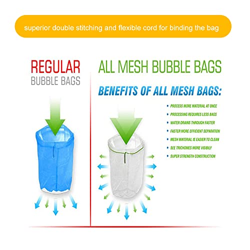 5pcs 1 Gallon Filter Bag Bubble Bag Kit Set Micron Drawstring Extraction Bags E55981