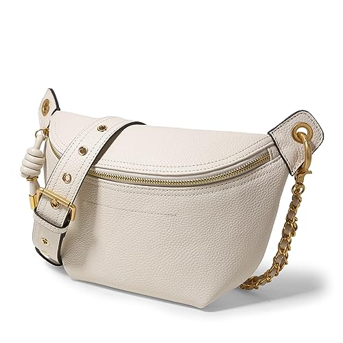 Genuine Leather Waist Packs with Chain Straps K53045