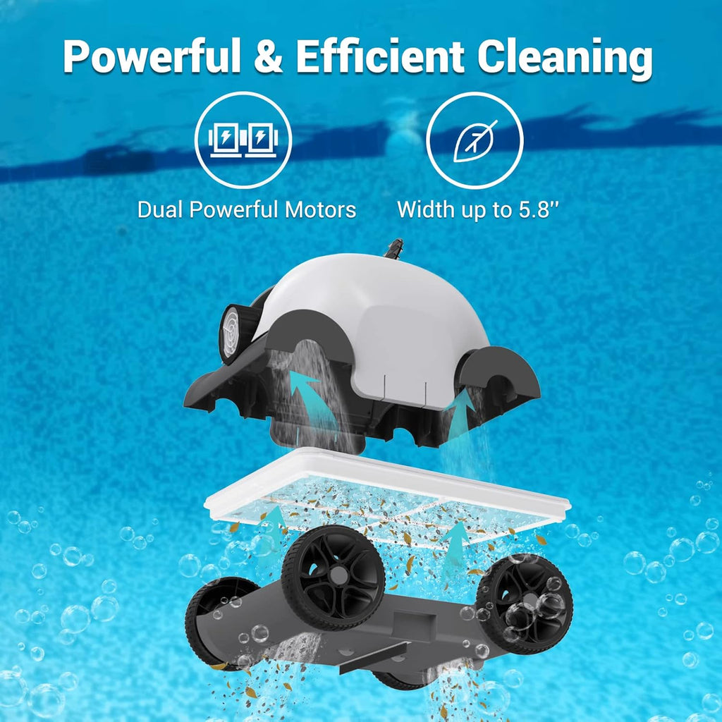 Cordless Robotic Pool Cleaner with Dual-Drive Motors K790