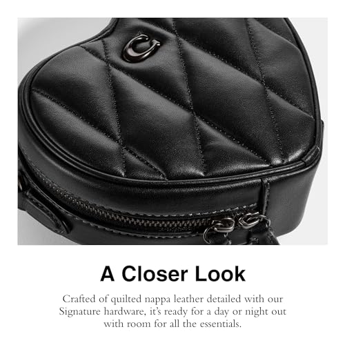 Quilted Leather Heart Crossbody E710078