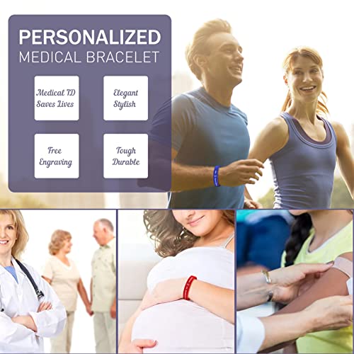 Waterproof Silicone Medical ID Bracelet A944