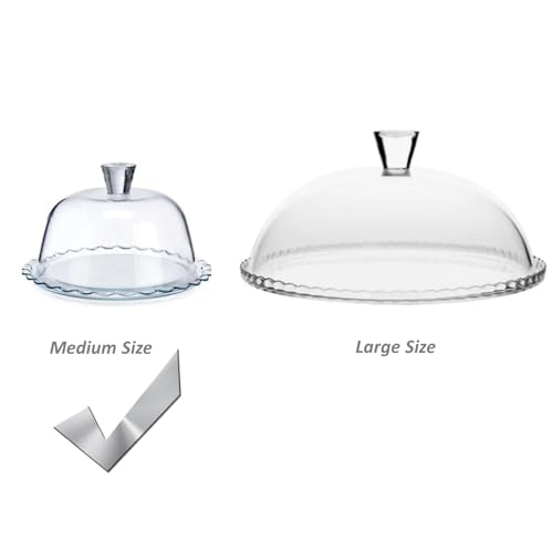 Glass Cake Stand with Dome 10 inch Serving Platter I948989