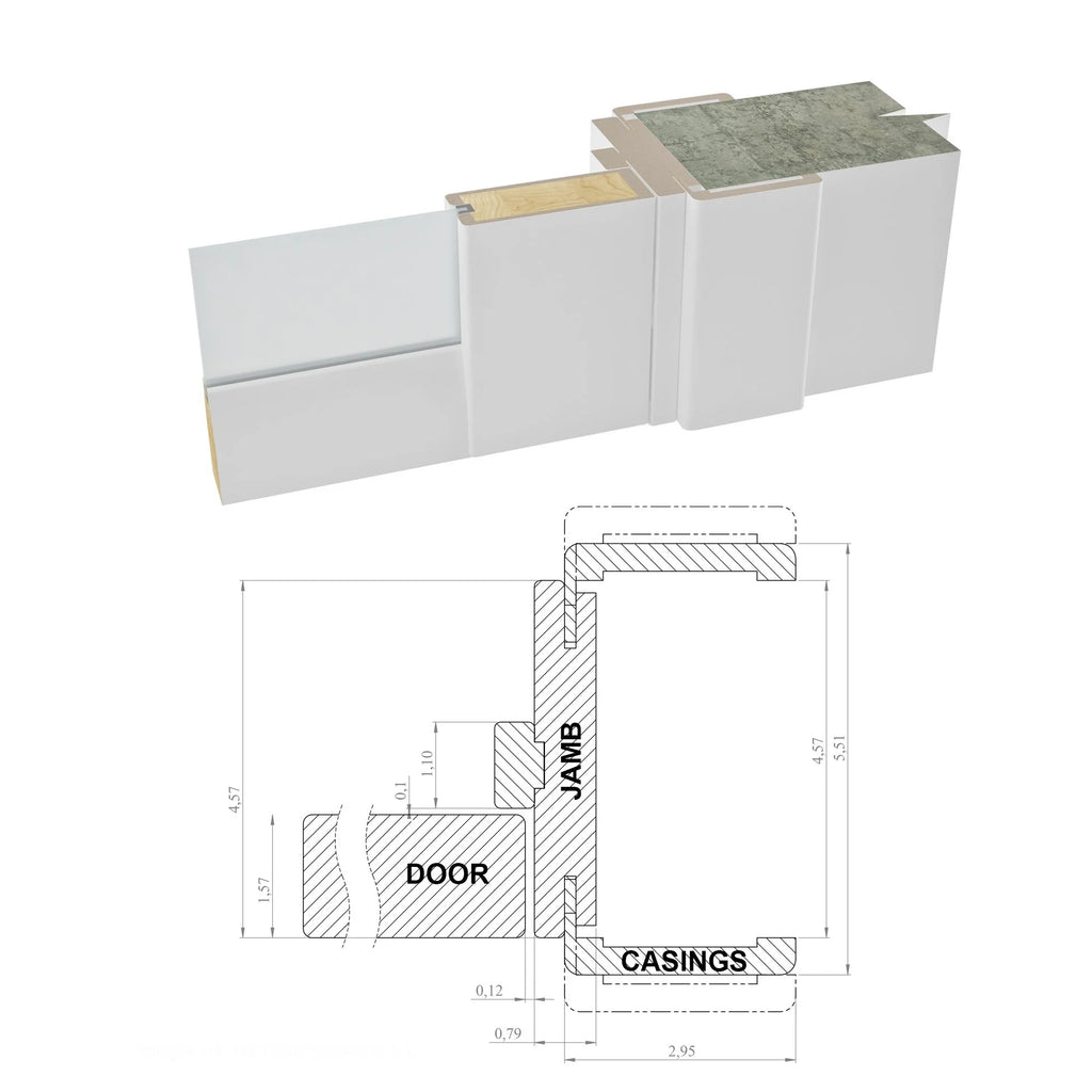 Solid French Double Doors 48 x 80 inches Frosted Glass 12 Lites L771