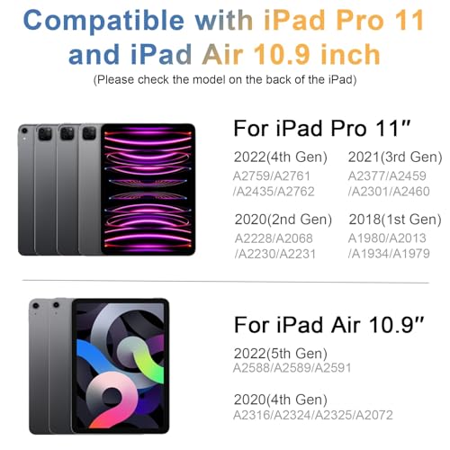 iPad Keyboard Case for iPad Air 13 Inch (M2) 2024, for iPad Pro 12.9 Inch (6th, 5th, 4th, 3rd Gen), with Multi-Touch Trackpad, Backlit Keys G842122