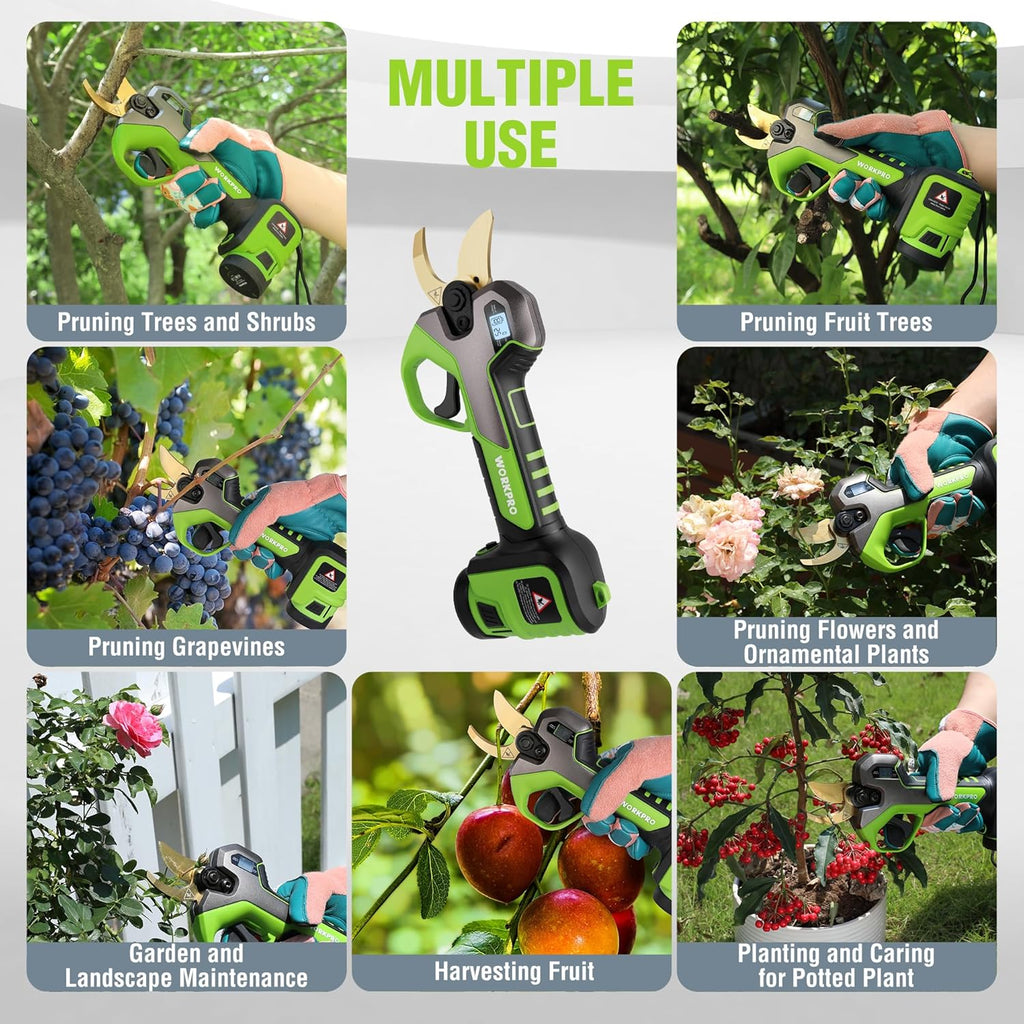 12V Electric Pruning Shears with 2 Pack Rechargeable Battery and Fast Charger P86280