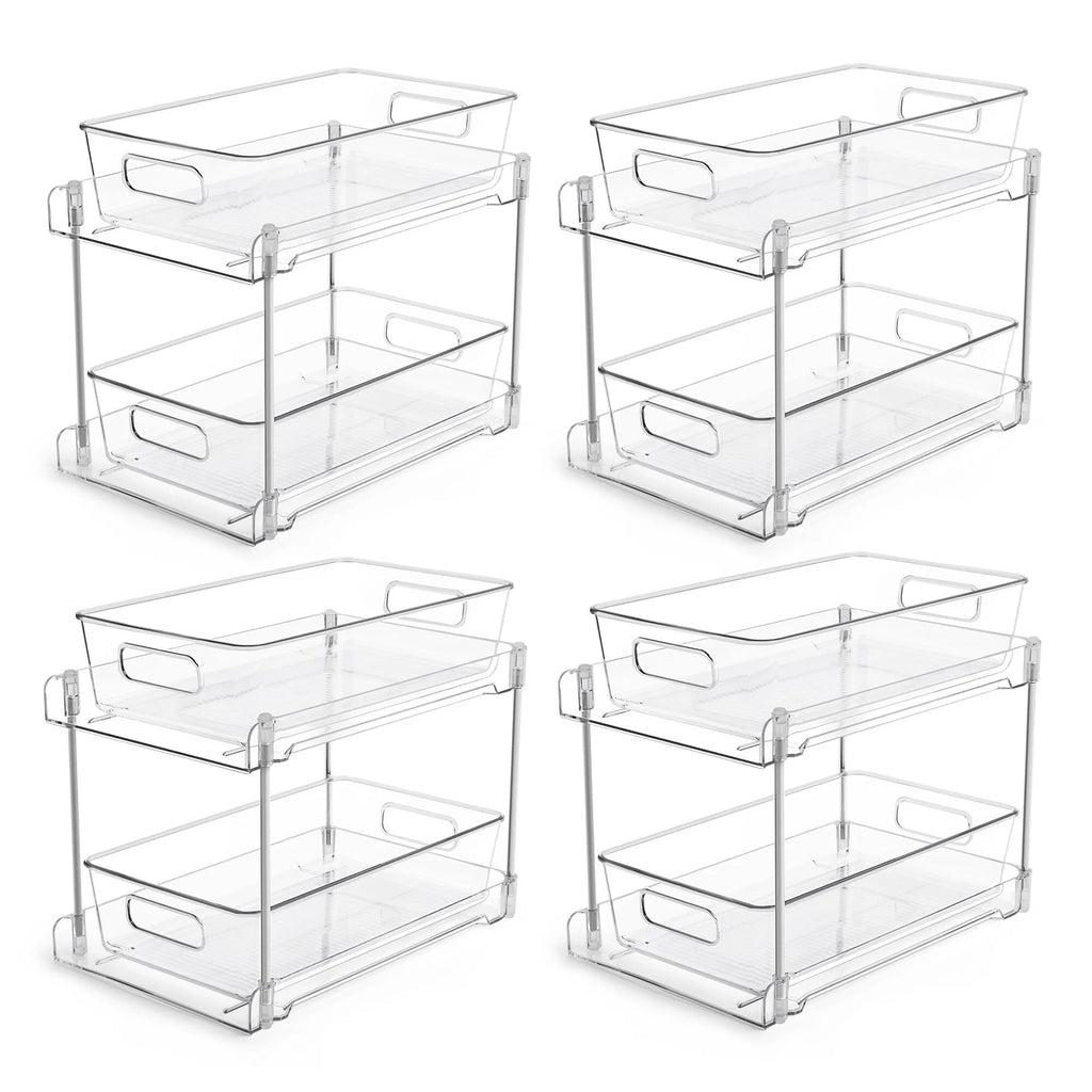 4-Pack 2 Tier Pull-Out Under Sink Organizer X9859