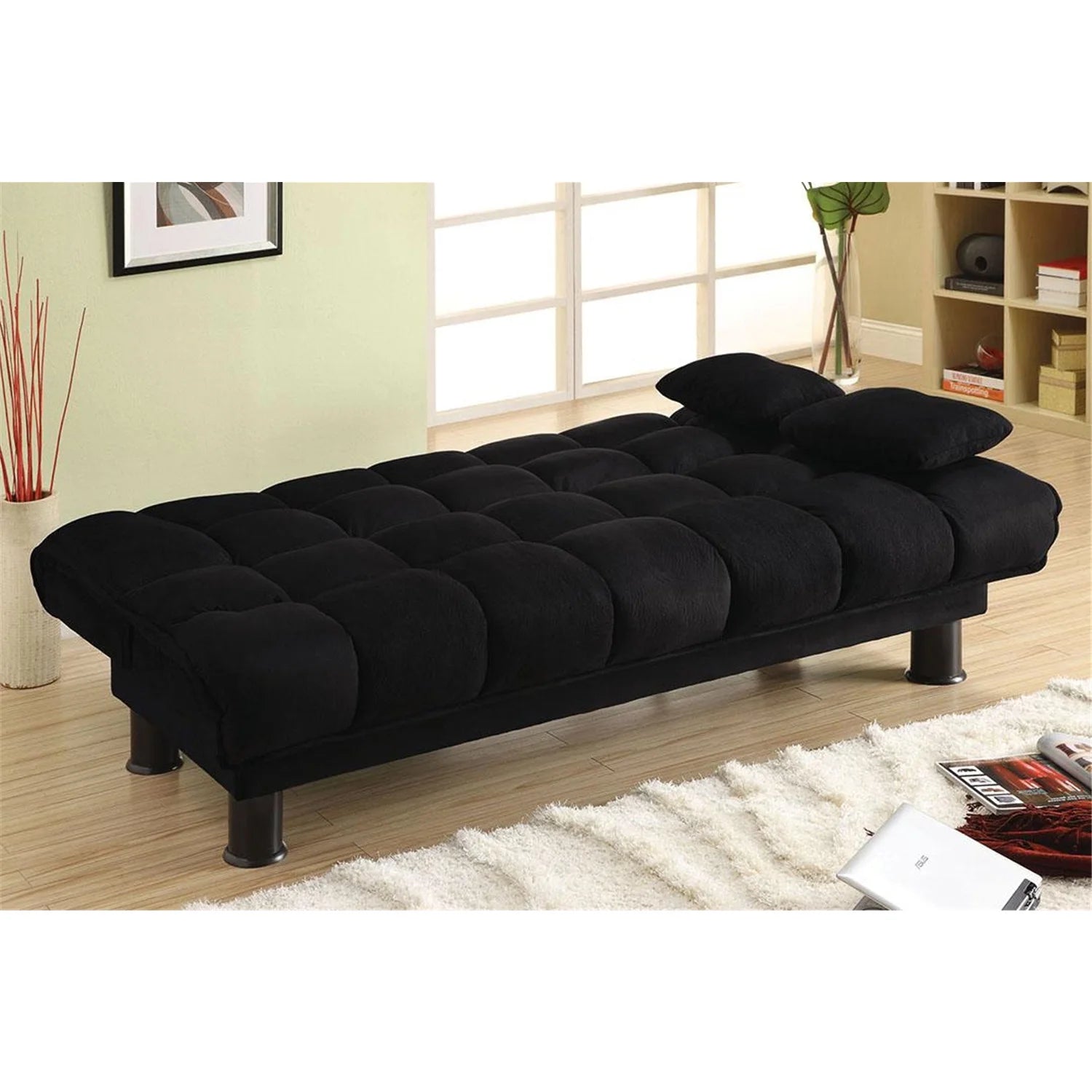 Black Futon Sofa W175256
