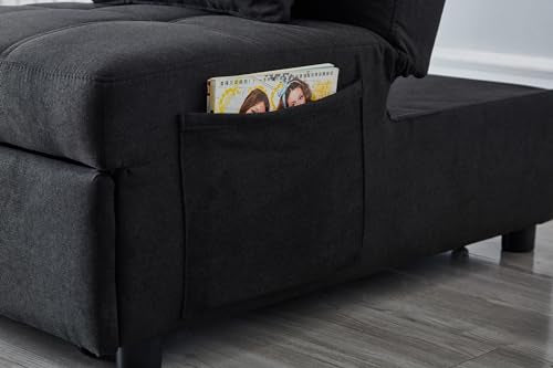 3-in-1 Adjustable Linen Sofa Bed D738581