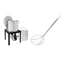 Seafood Boiling Kit with Strainer, Aluminum Propane Gas Boiler with 10 PSI Regulator G777243