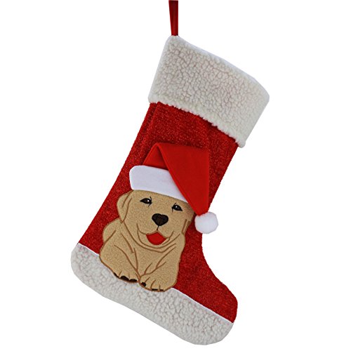 18’’ Red Felt Cat Christmas Stocking W1765