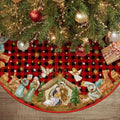 Buffalo Plaid Christmas Tree Skirt 48 Inch K414
