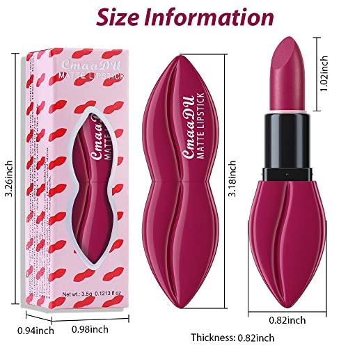 5Pcs Dark Light Bright Red Matte Lipstick Pack Sets E32357