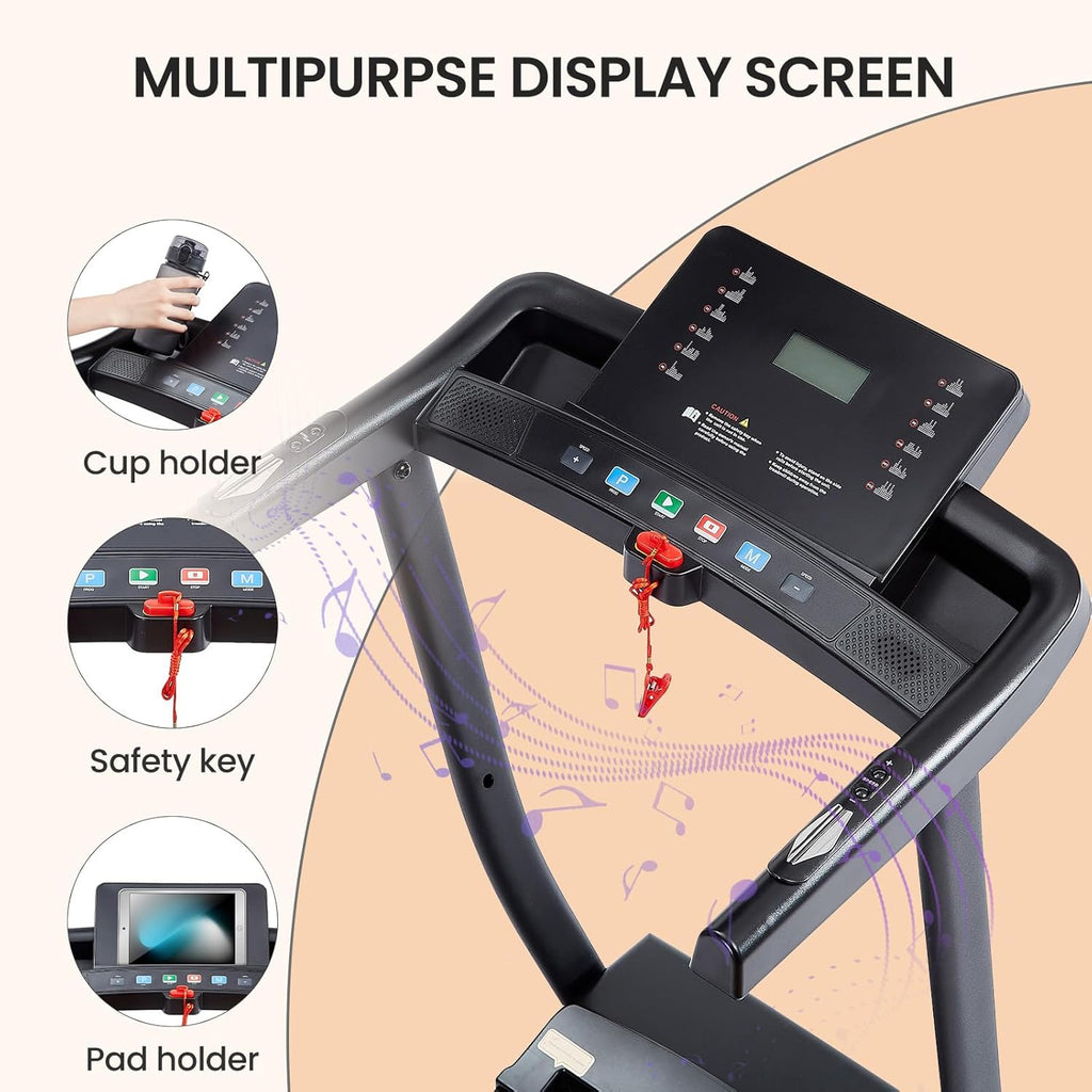 2.5 HP Folding Treadmill with 3-Speed Incline Adjustment H24685