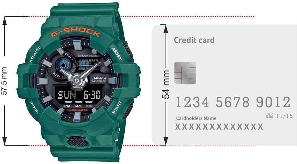 Green Digital Analog Resin Band Watch R95630