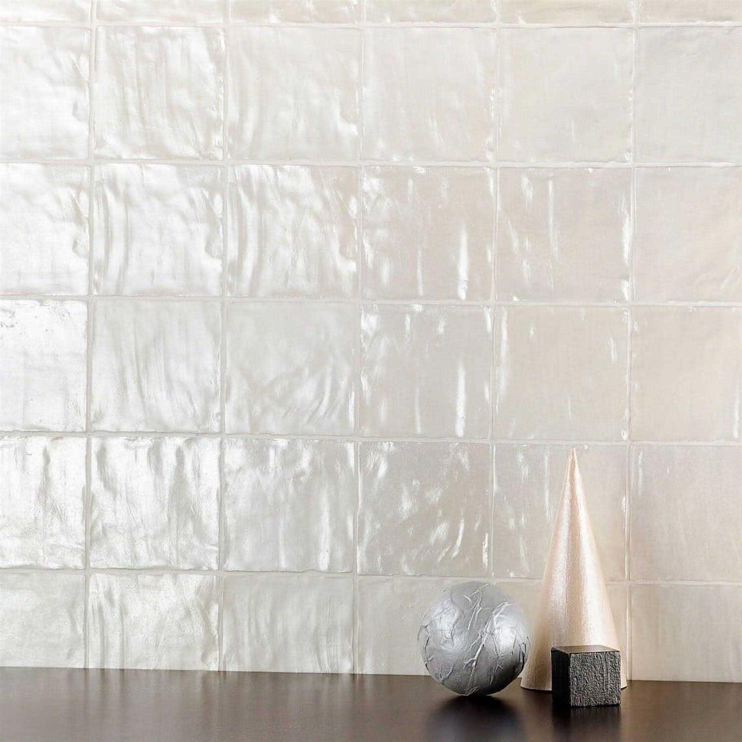 4 x 4 Satin Finish Handmade Look Wall Tile Y5286