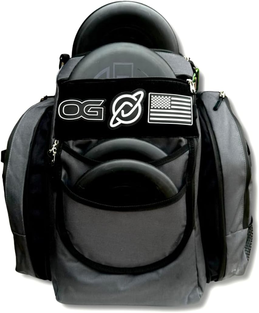 Grey & Black Disc Golf Bag with 26+ Disc Capacity N159
