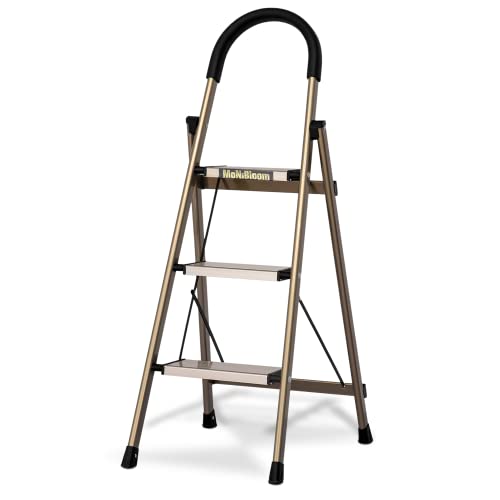 Aluminum 3-Step Folding Step Stool with Padded Grip X4917