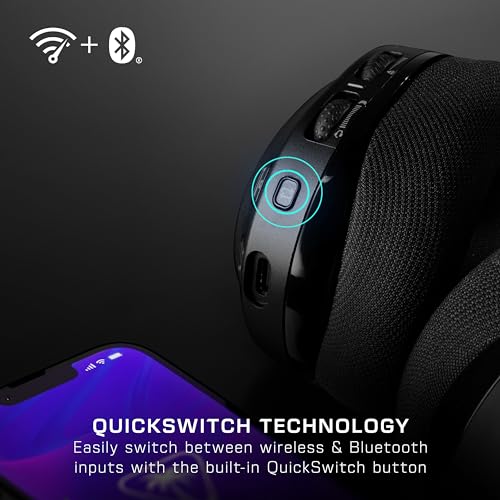 Black Wireless Gaming Headset with 40-Hr Battery and Bluetooth P207