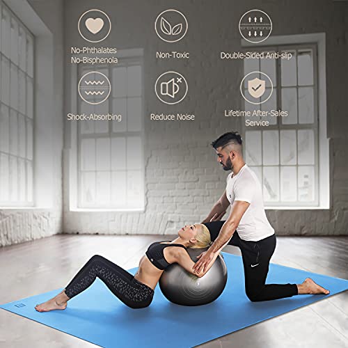 Extra Large 12'x6'x7mm Non-Slip Exercise Mat U7072