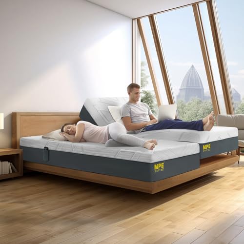 Queen Adjustable Bed Base with Memory Foam Mattress M287988