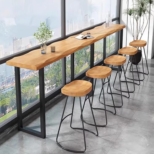 Solid Wood Rectangular Bar Table E732