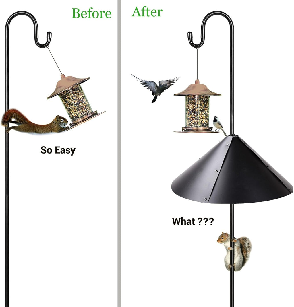 Black 1 Pack Squirrel Baffle for Bird Feeder Pole G10653