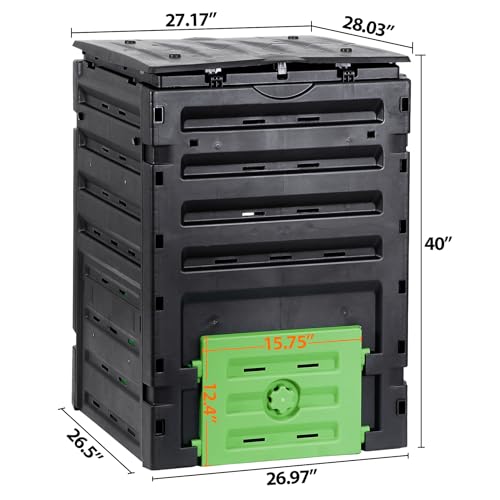 120 Gallon Black BPA Free Compost Bin A391665