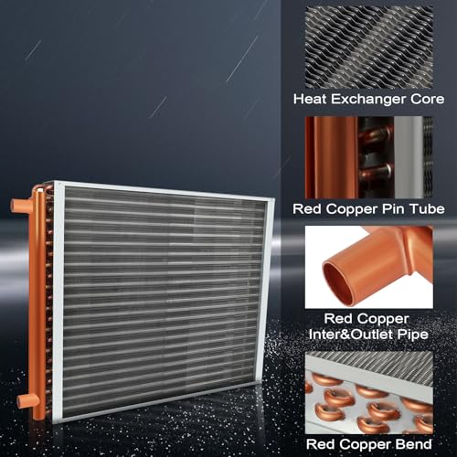 24x24 Water To Air Heat Exchanger with 1" Copper Ports Hot Water Coil Q698955