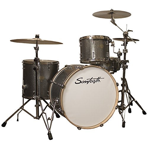 4-Piece Shell Pack with 24" Bass Drum, Silver Sparkle U7054