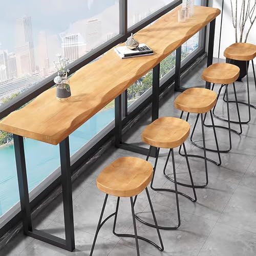 Solid Wood Rectangular Bar Table E732