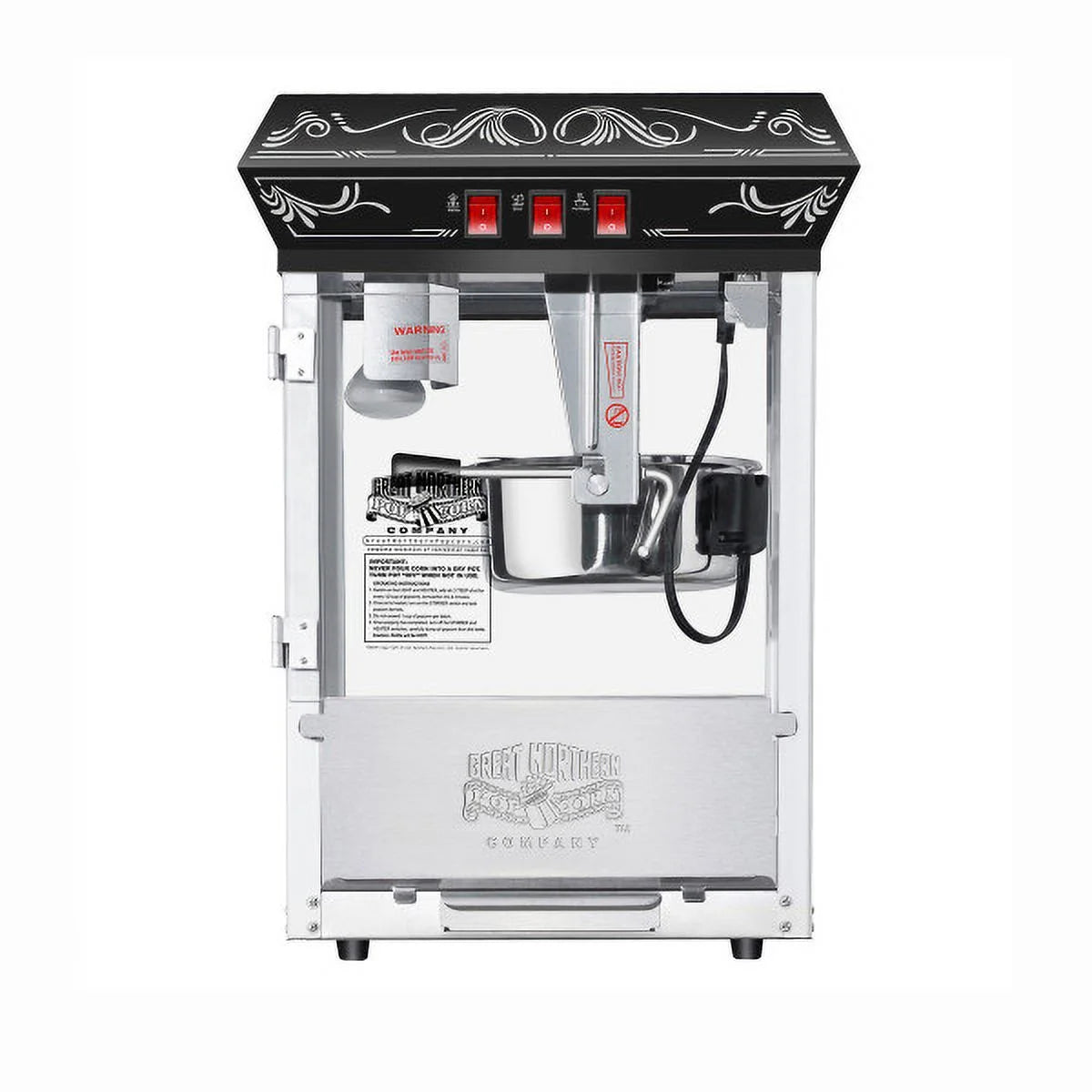 Black 8oz Kettle Popcorn Machine X882