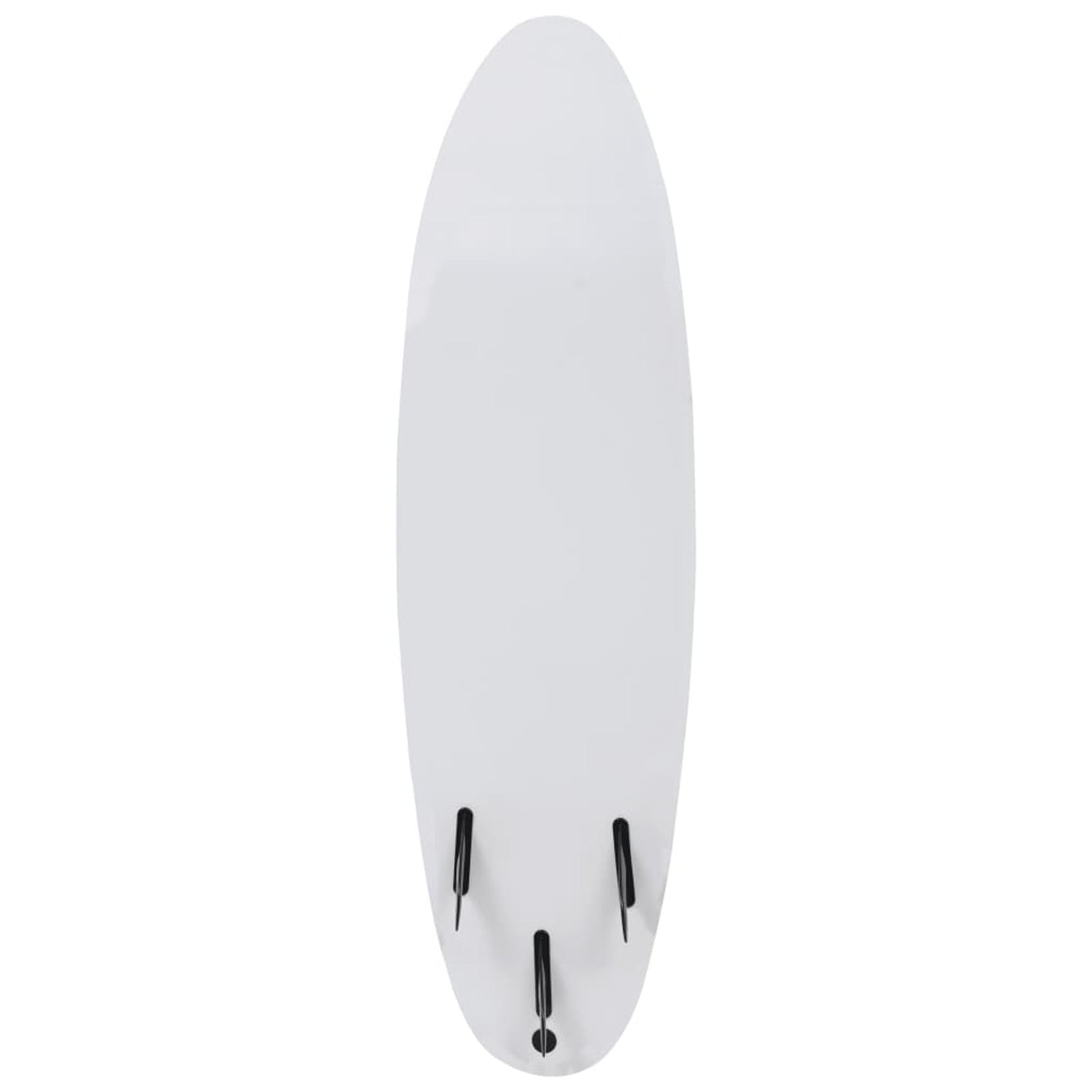 Surfboard with Leash and Plastic Fins 66.9 x 18.4 x 3.1 Inches W9233