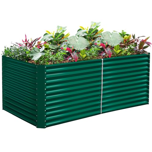 8x4x3ft Rectangular Galvanized Raised Garden Beds B108