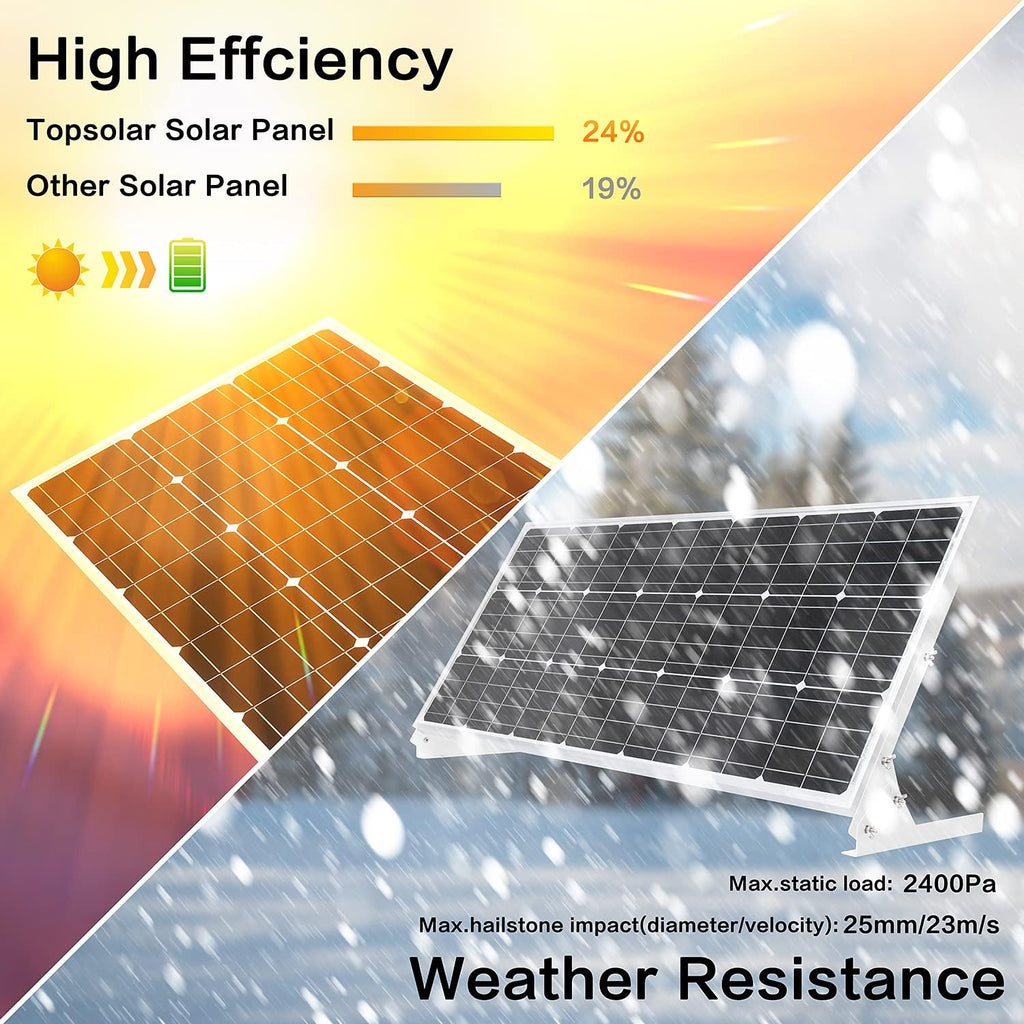 100W 12V Solar Panel Kit with 20A Charge Controller F118