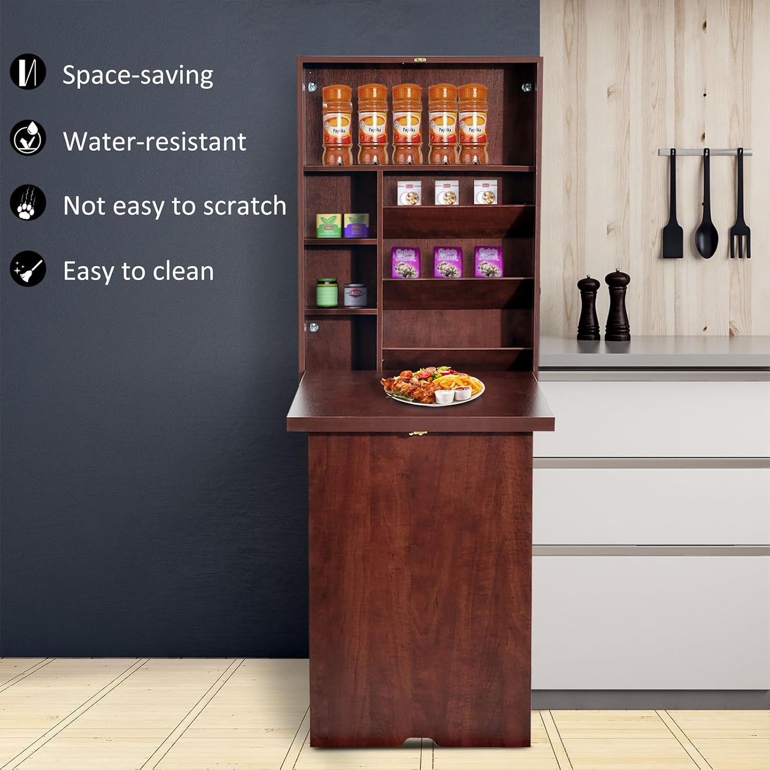 Wall Mounted Desk with Storage Area B7867