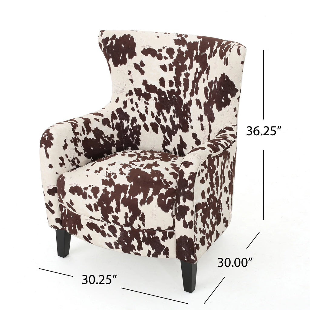 Beige Velvet Club Chair U3702