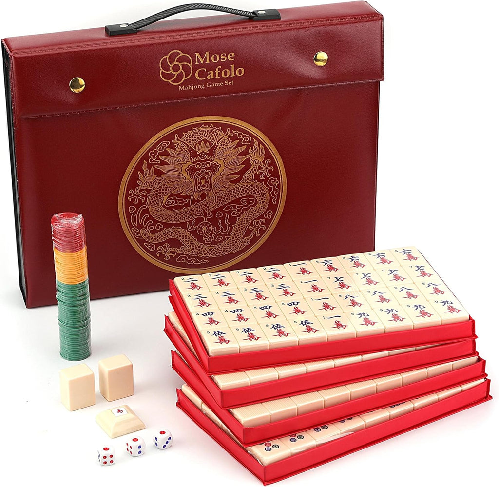 X-Large 146 Numbered Melamine 1.5" Large Size Tile Mahjong Set T894