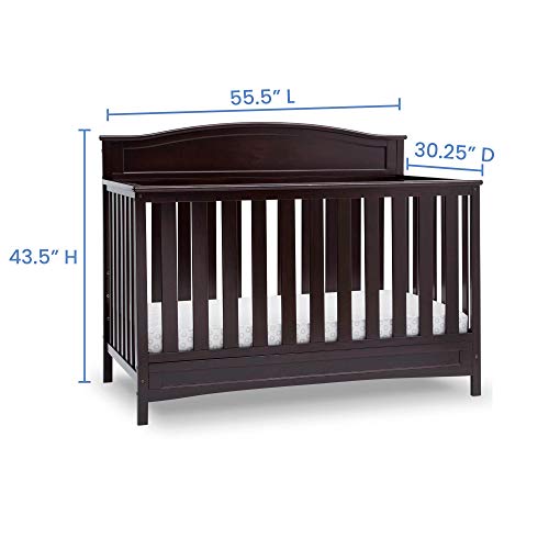 White 4-in-1 Convertible Baby Crib W960