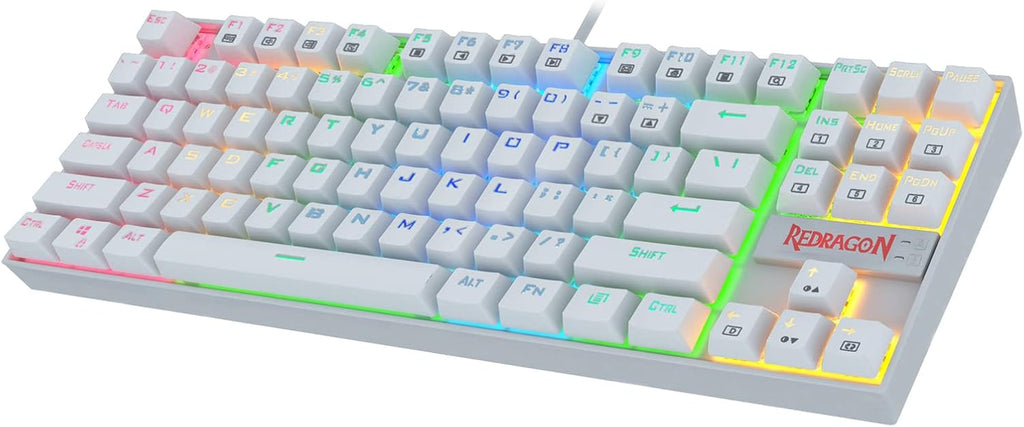 87 Key White Blue Switches Mechanical Keyboard Pack of 2 Z8576