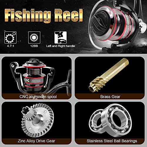 Ultralight Spinning Reel, 5.2:1 Gear Ratio, 12 Ball Bearings, Carbon Fiber Drag L45752