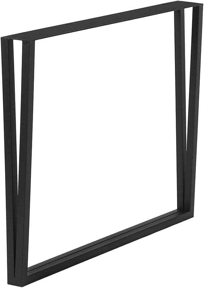 28" Height 24" Wide Black Cast Iron Metal Table Legs 2 PCS R14393