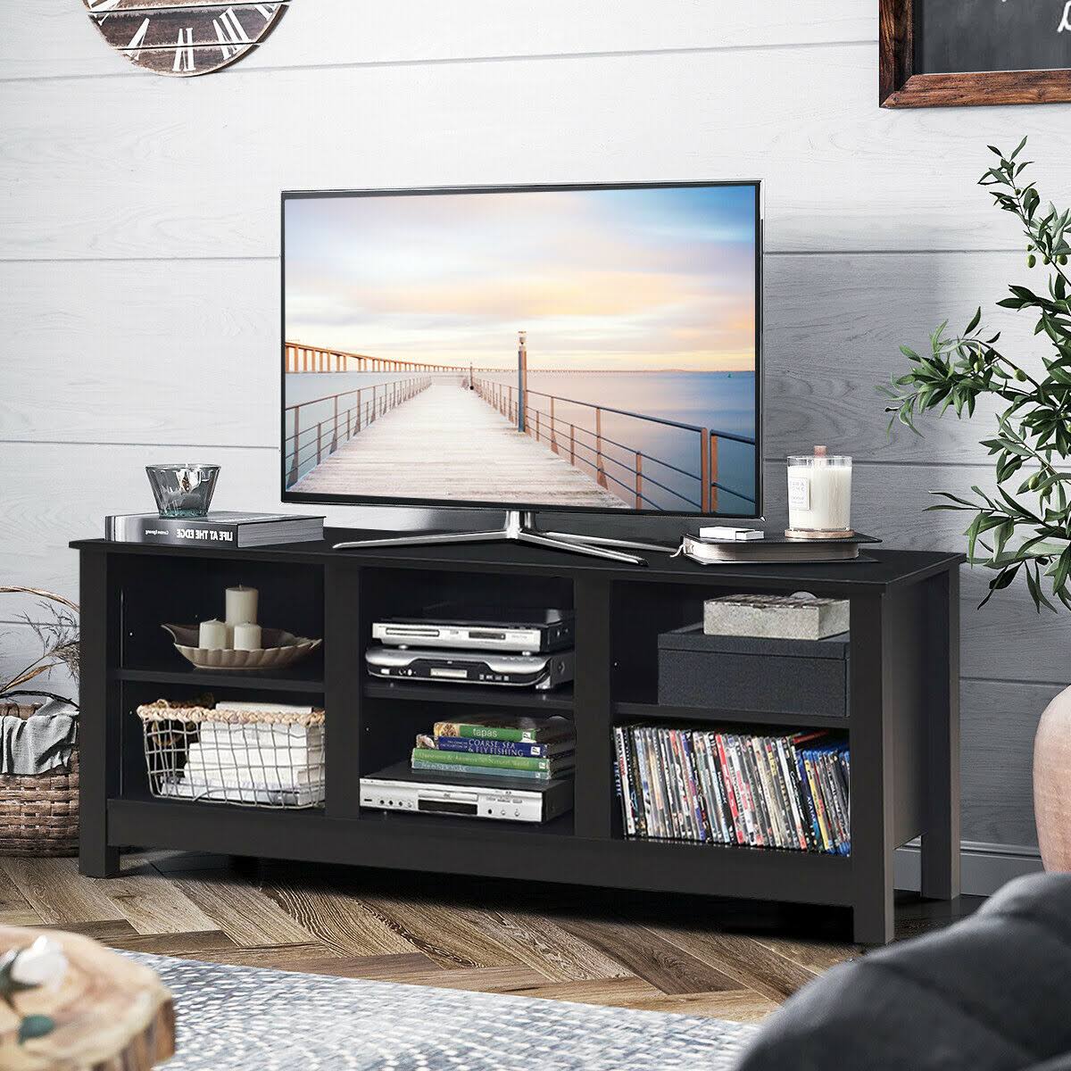 Black Entertainment TV Stand Cabinet K59526
