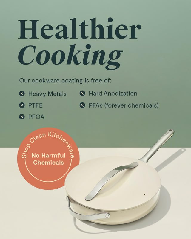 Nonstick Ceramic Sauté Pan with Lid 4.5 qt 11.8" Gray B8479