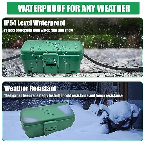 Small Weatherproof Electrical Connection Box (6 x 3.5 x 2.8 inch), Black Z3985