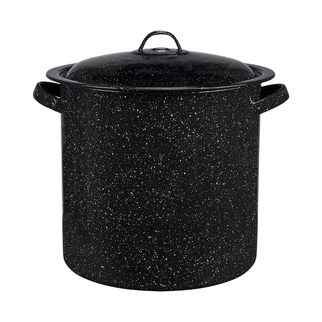 15.5 Qt Enamelware Stock Pot with Lid L54695