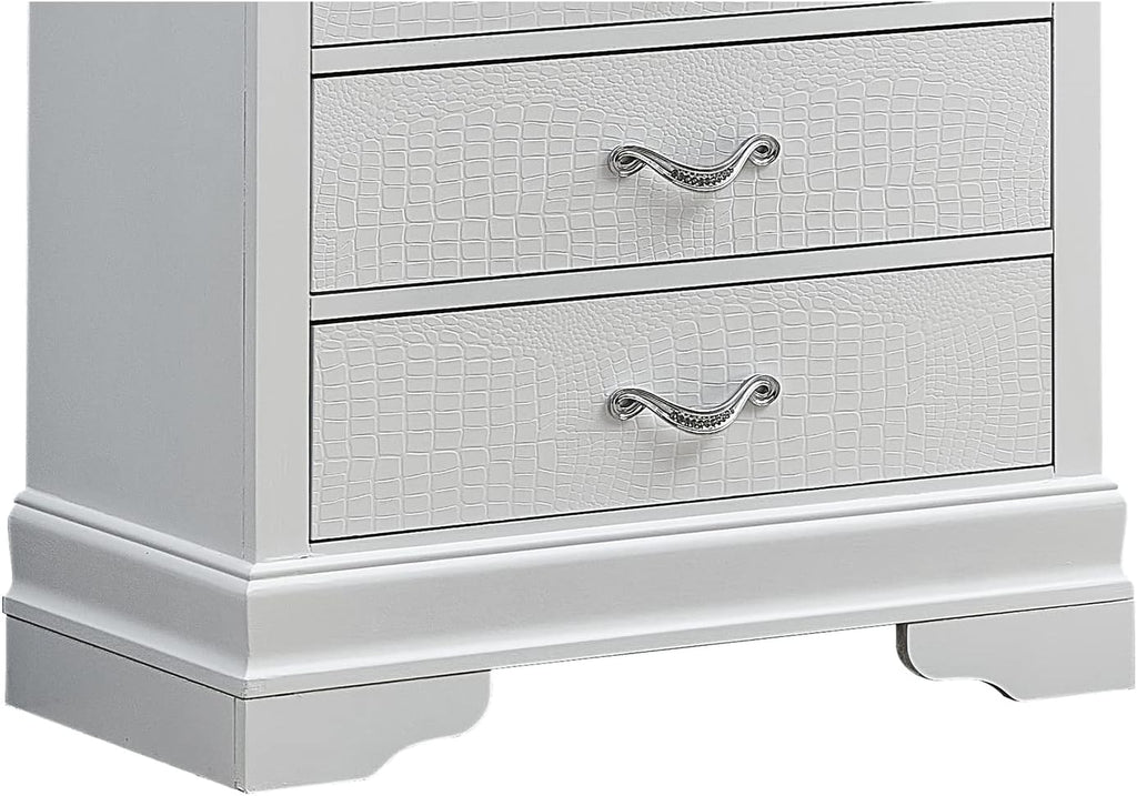 5 Drawer Chest in Pearl White S253179